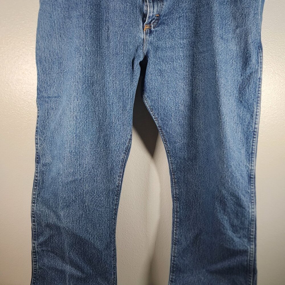 Wrangler Mens Authentics High Rise Straight Leg Blue Denim Jeans Size 42X34
